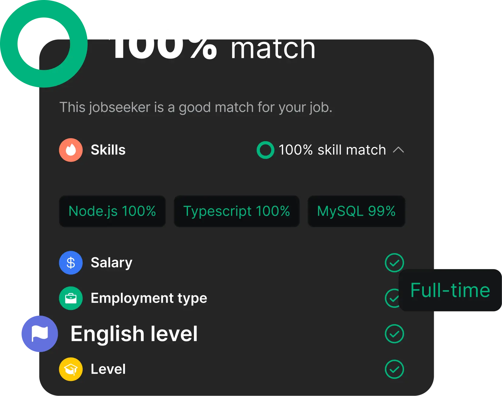 HR Drone AI matching feature interface